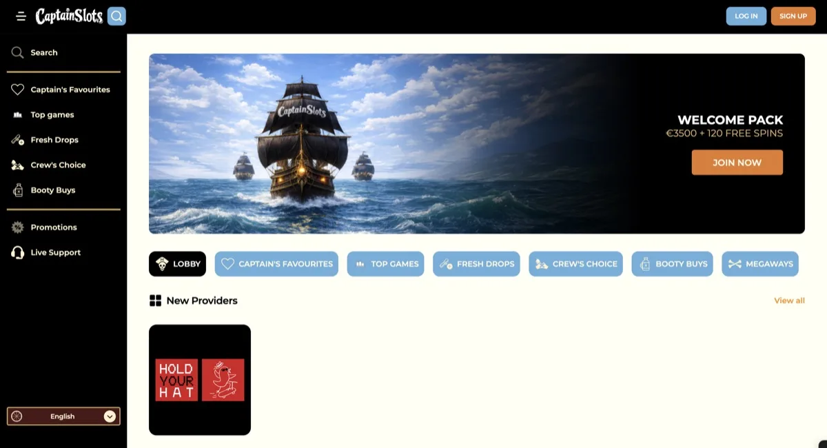 Screenshot Captain Slots casino en ligne retrait rapide megaways