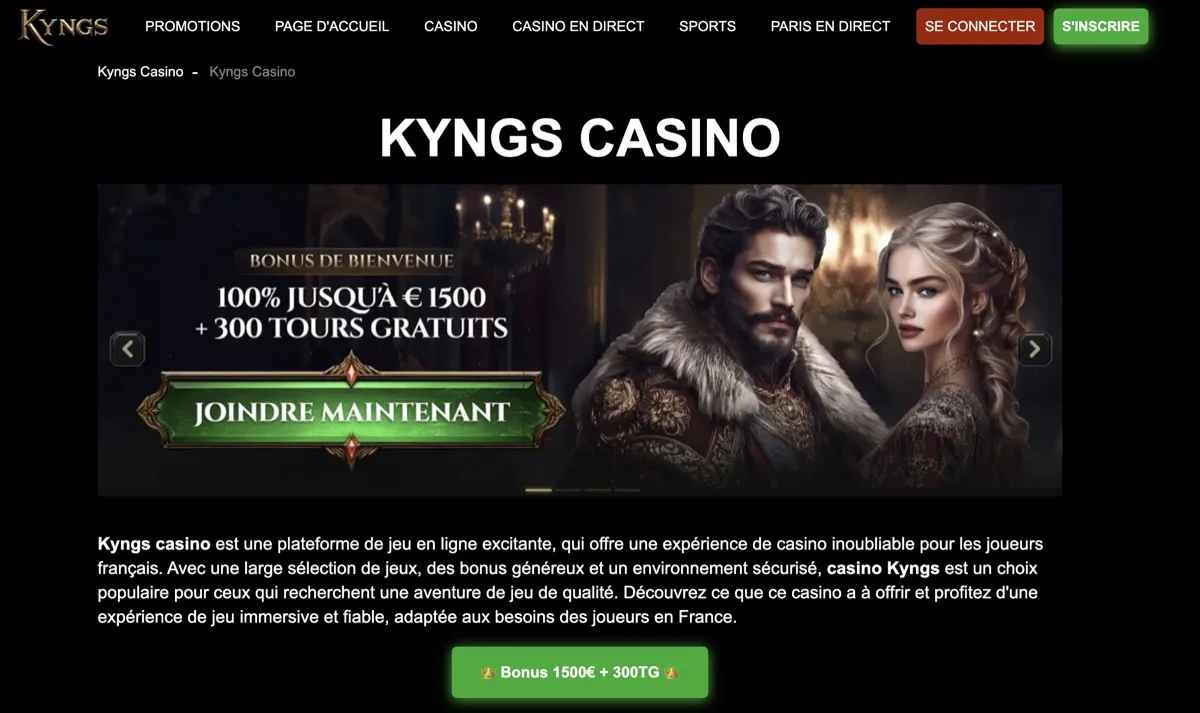 Screenshot Kyngs casino crypto premium VIP