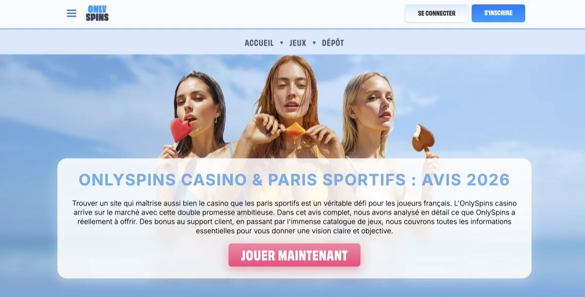 Screenshot OnlySpin casino en ligne retrait rapide pour débutants